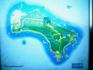 猿島の地図，全周1.6km